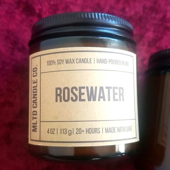 TWO Candles from MLTD Candle Co. ~ Rosewater and Pink Grapefruit - Picture 3 of 5